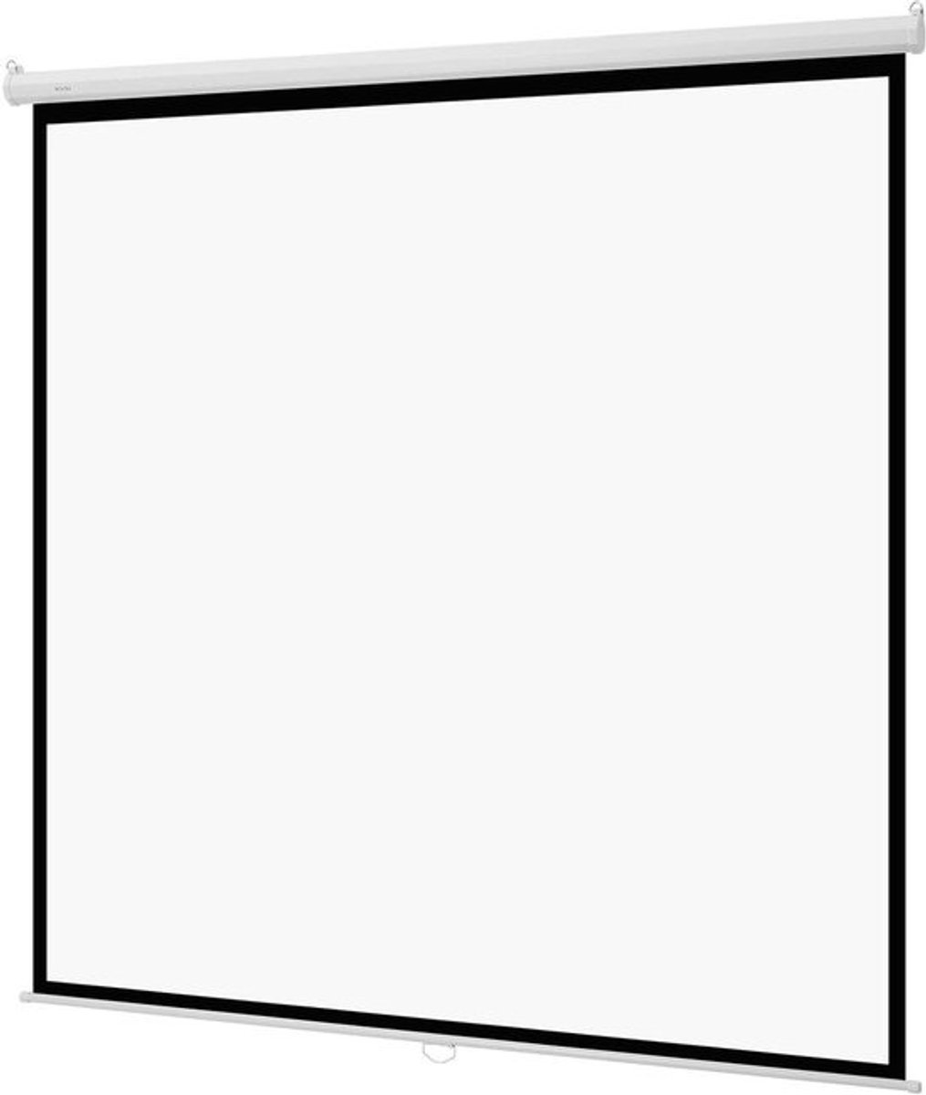 Projectiescherm - Beeld scherm - Thuisbioscoop creëren - Handmatig intrekbaar - 3048 mm breed - Wit