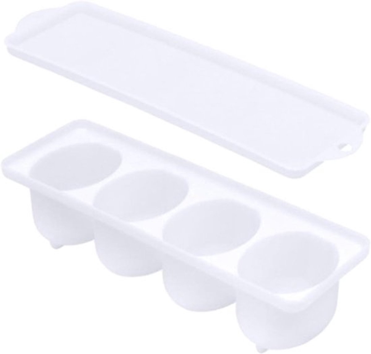 Eierhouder - Voedselcontainer - Ingelegde Eieren - Luchtdicht Lekvrij - 24 cm - Wit