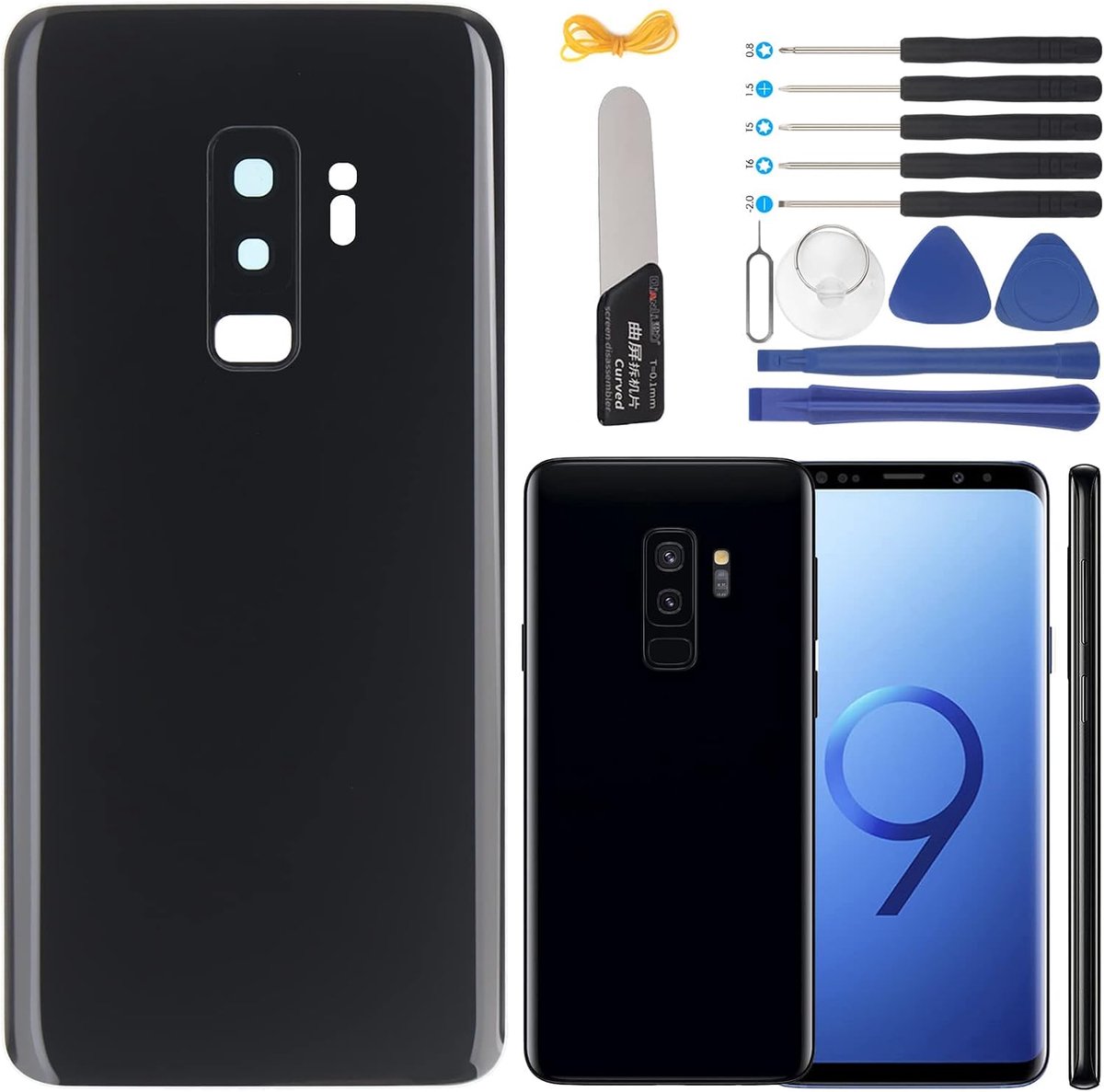 6,2 inch Batterijdeksel voor Samsung Galaxy S9 Plus Batterij Deur Back Cover voor Samsung Galaxy S9 Plus G965F vervangende backcover Accudeksel +installatiegereedschap