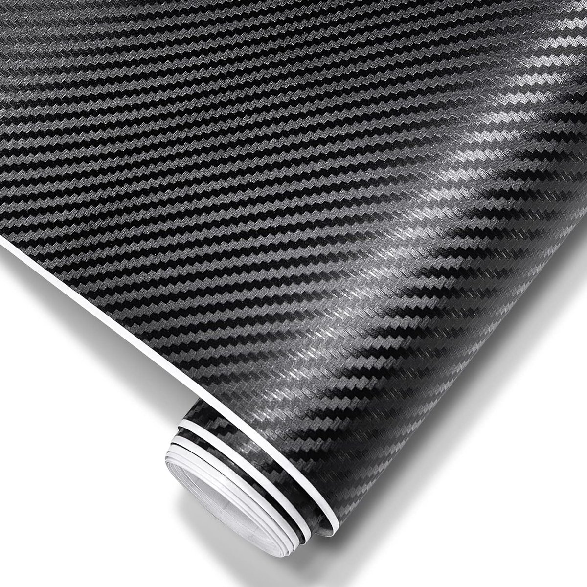 3D Koolstofvezel Vinyl Wrap voor auto's, 30,48 x 152,4 cm, gereedschap, tape voor detaillering, overlay, zwart, DIY anti-kras sticker