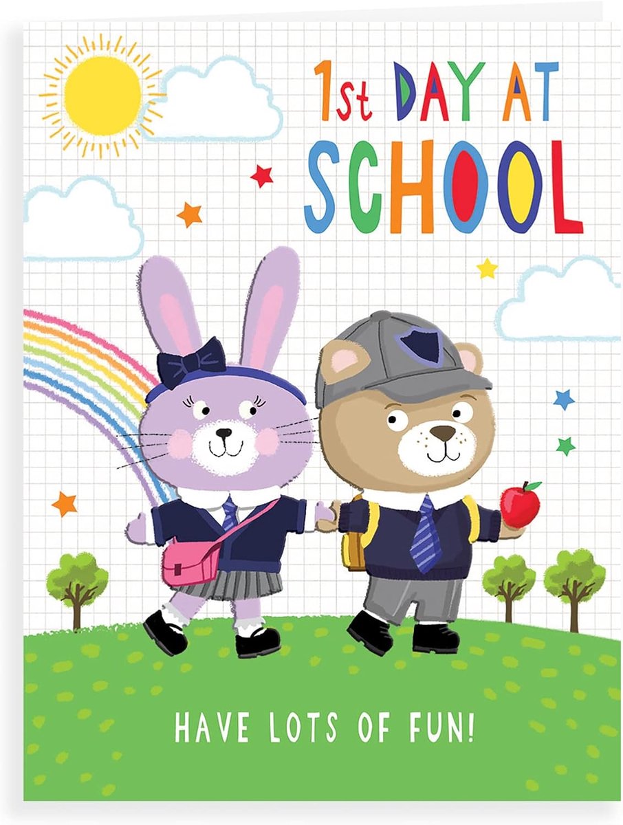 Schoolkaart Eerste Dag Op School - 8 x 6 inch - Regal Publishing