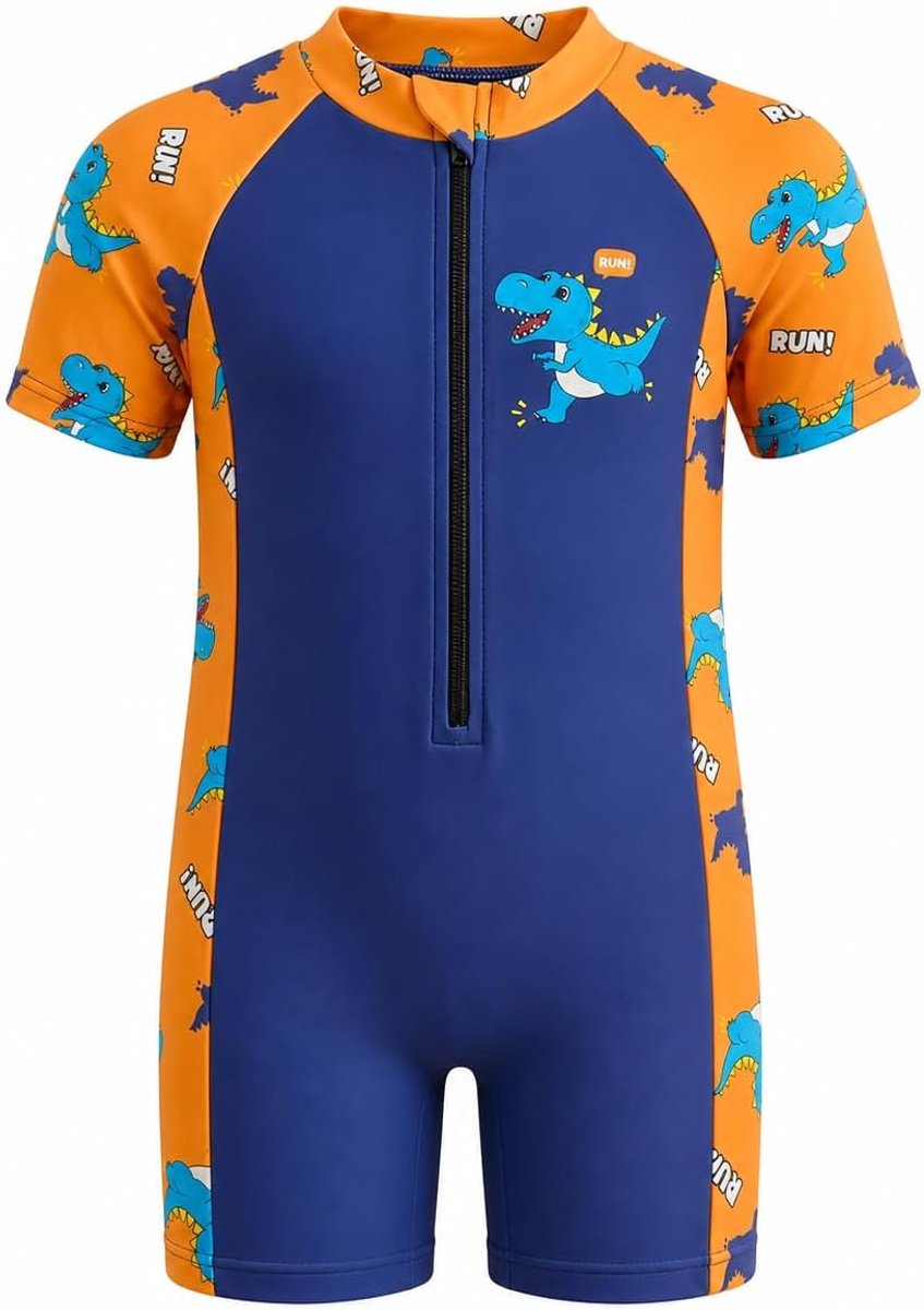 Babyzwempak voor jongens, eendelig, sneldrogend badpak met korte mouwen & Rashguard UV-bescherming voor peuters 3 maanden - 3 jaar