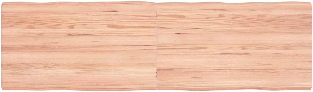 Eettafelblad, vervangingsplaat voor tafel, houten tafelblad, geschikt voor restaurant, hotel, café, eetkamer, 140 x 40 x (2-4) cm, massief hout, behandeld boomrand