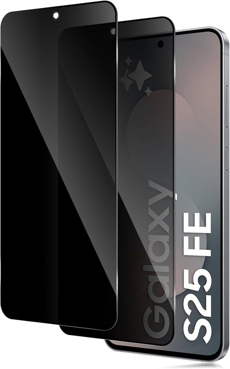 Spy Screen Protector voor Samsung Galaxy S25 FE, [2 stuks] Privacy Filter Glas Volledige Film Guard 9H gehard glas onbreekbaar, anti-verblinding