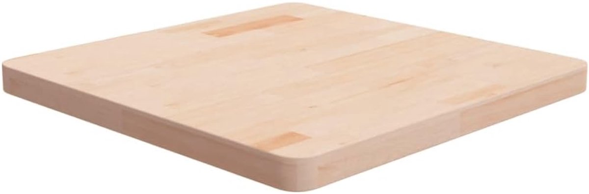 Vervangingsplaat voor tafel, vervangend tafelblad, eettafelblad, houten tafelblad, geschikt voor restaurant, eetkamer, hotel, café, vierkant, 60 x 60 x 4 cm, eikenhout, onbehandeld