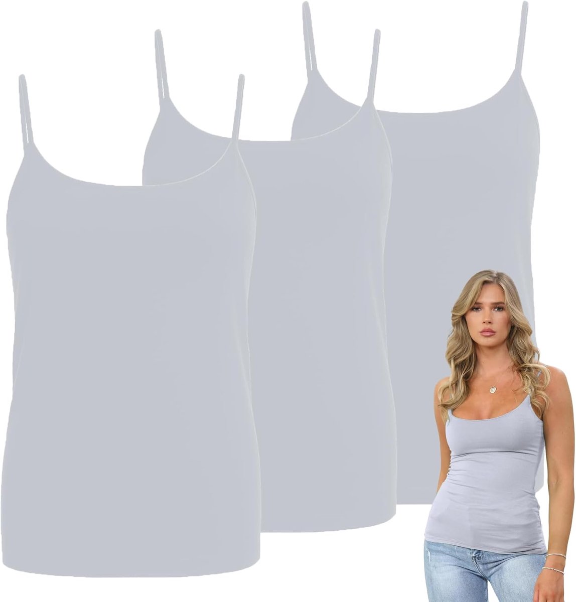 Mouwloze tanktops voor dames, set van 3, effen bodycon, ronde hals, vest, tops, dames, UK, casual, zomer, slanke getailleerde vesten, rekbare gymkleding, cami-top
