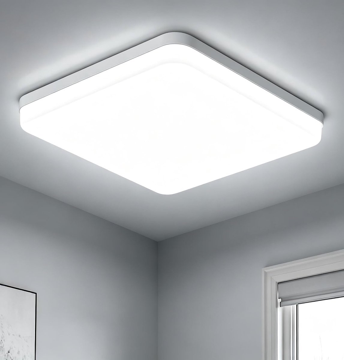 Led-plafondlamp 48W Moderne Plafondverlichting voor Badkamer, Slaapkamer, Woonkamer, Balkon, Hal, keuken