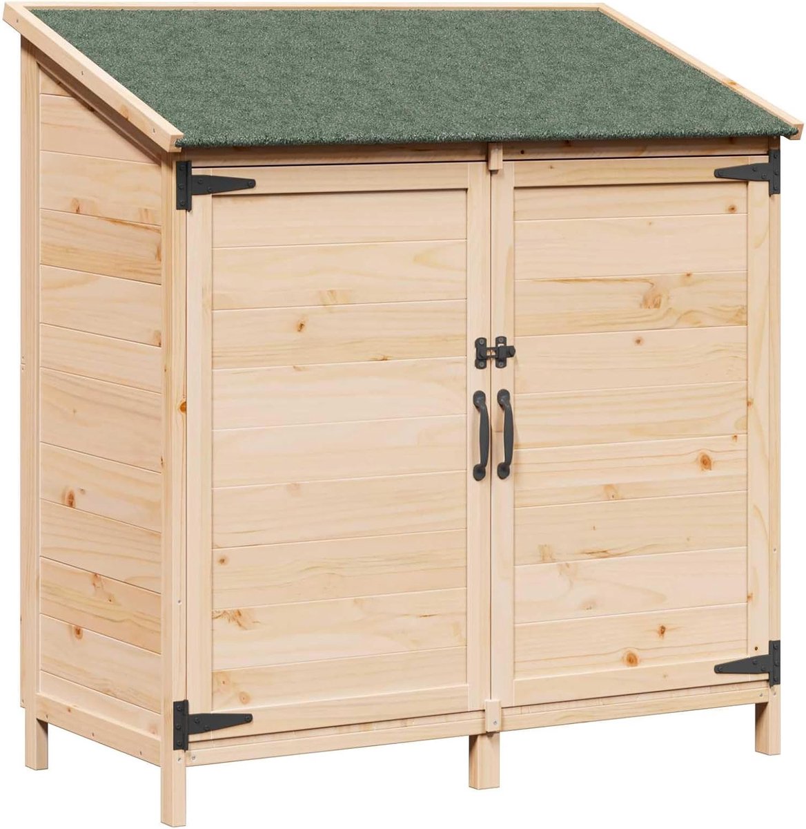Tuinschuur met dak en slot natuur 106,5 x 56 x 113,5 cm