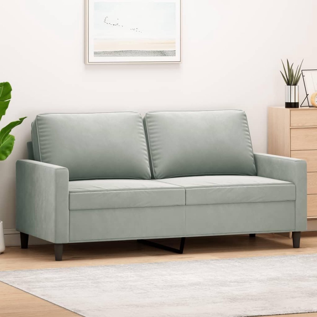 2-zitsbank, fluweel, 140 cm, woonkamerbank, gestoffeerde bank, hoekbank, voor woonkamer/kantoor, moderne bank, bank, P359199