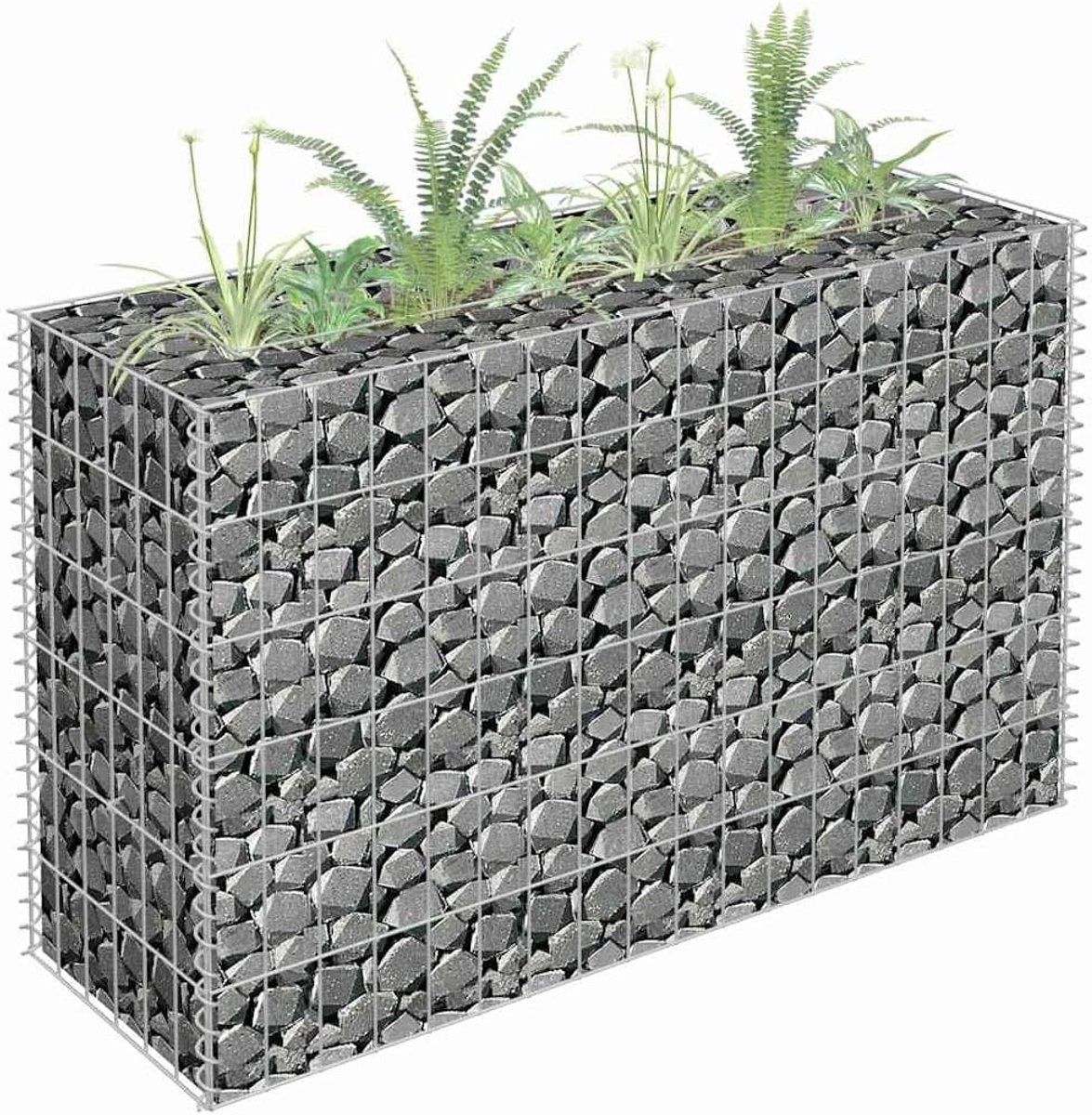 Verhoogd bloembed, verzinkt staal, plantenmand, 90 x