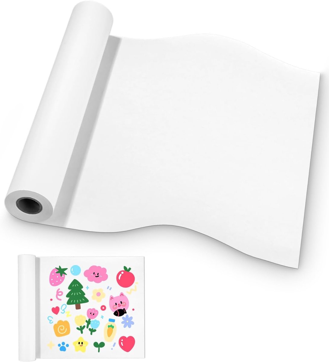 Tekenpapier voor kinderen, 30 cm x 15 m papierrol, 70 g/m² tekenrol voor kinderen, kunstenaars, schetsen, schilderen, papierrol voor tekenen, schetsen, knutselen en verpakken