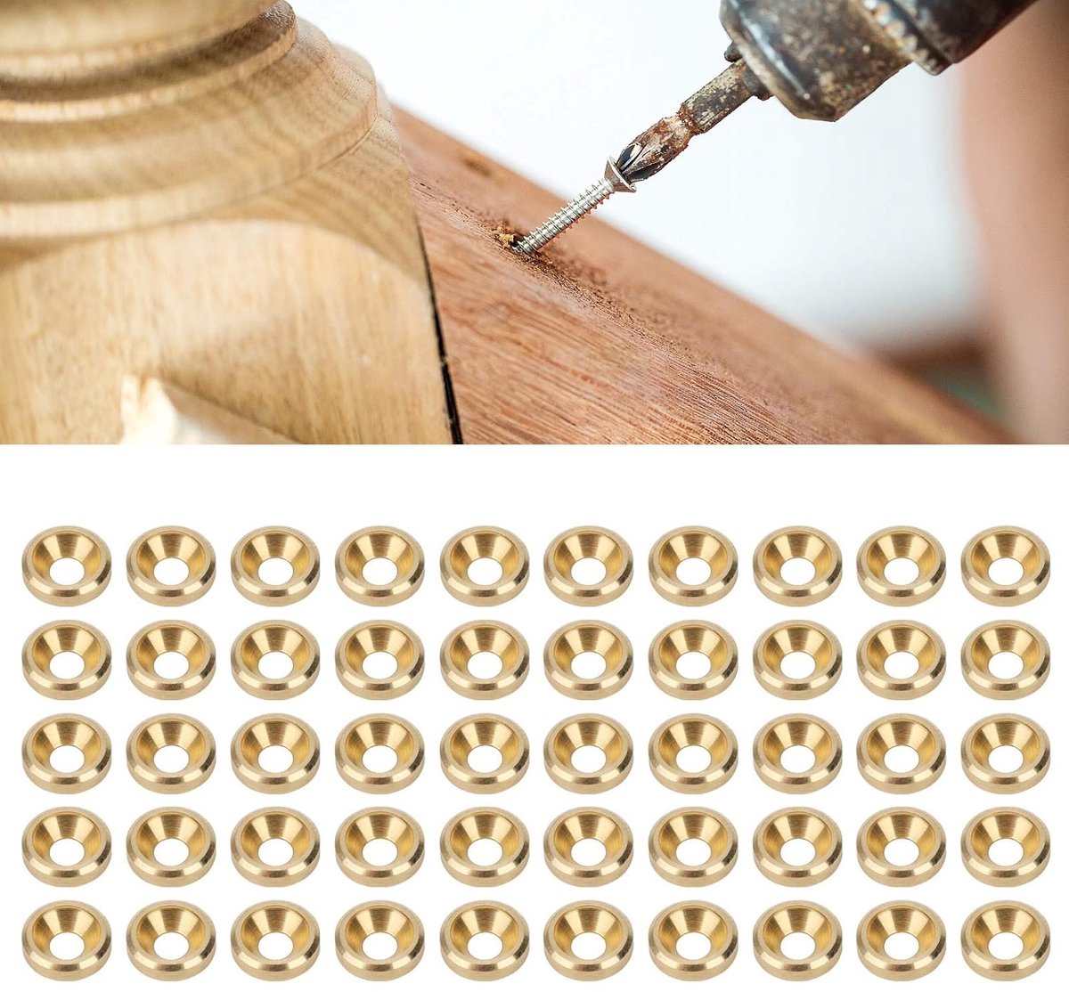 Sluitring met verzonken kop, CNC-kopafdichting, industriële benodigdheden, professionele accessoires M6 (M5), 50 stuks
