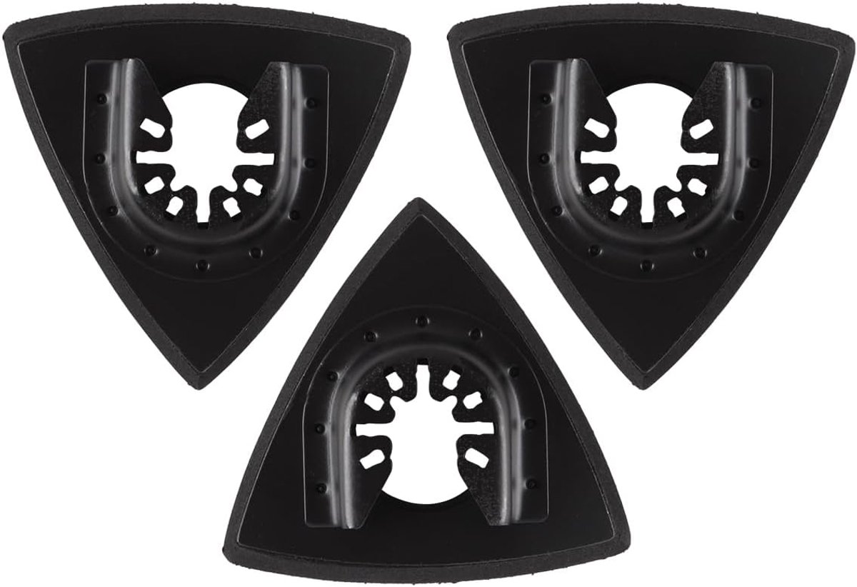 3 stuks multitool schuurpad, 80 mm driehoekige schuurpads, multitoolbladen, oscillerende accessoires voor het bevestigen van pads
