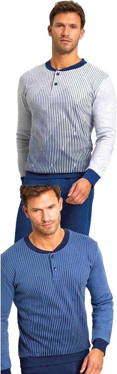 Granchio Winterpyjama voor heren, warm, katoen