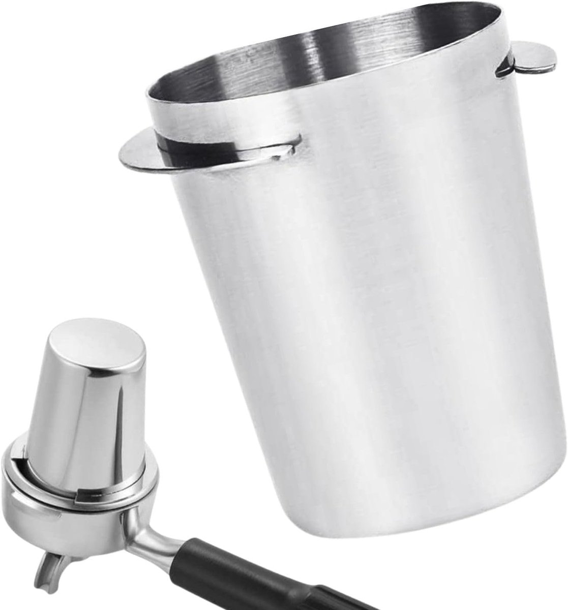 51 mm, koffiezeefhouder, doseerbeker 51 mm, espresso maatbeker van roestvrij staal, zilver