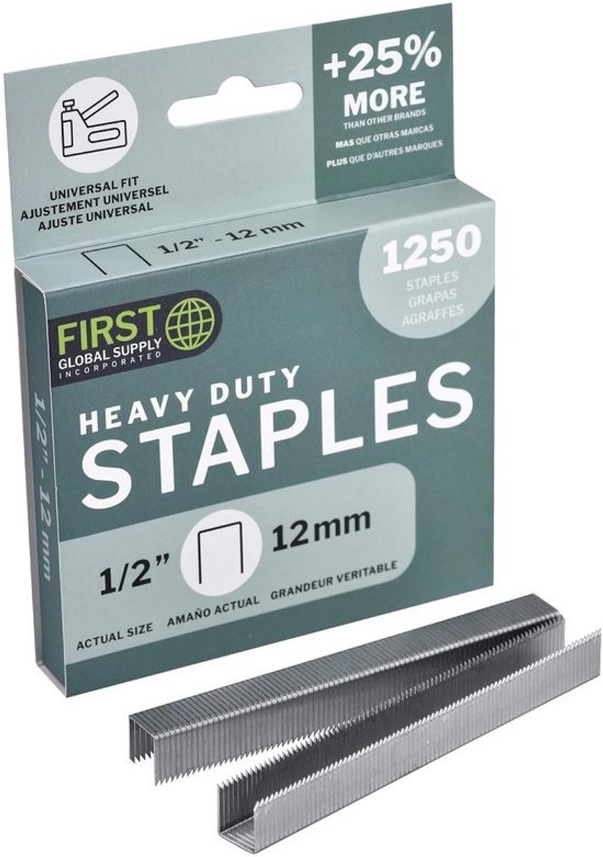 Zware nietjes 12mm 1/2 inch voor nietpistool universele pasvorm 1250 stuks