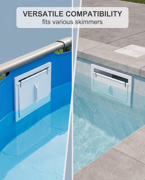 1 x skimmer voor zwembaden, standaard reserveventiel, houdt kristalhelder water en optimale doorstroming voor bovengrondse en verzonken zwembaden — afbeelding 3
