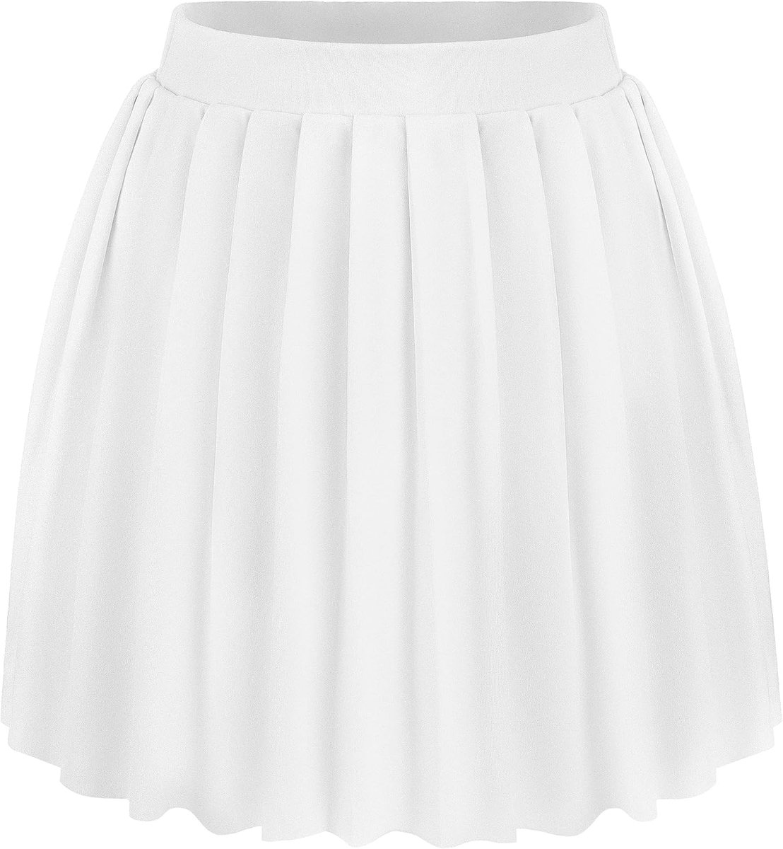 zffrictie Dames Geplooid Rok Basic Elastische Hoge Taille Uitlopende Rok Y2K Zomerschool Tennis