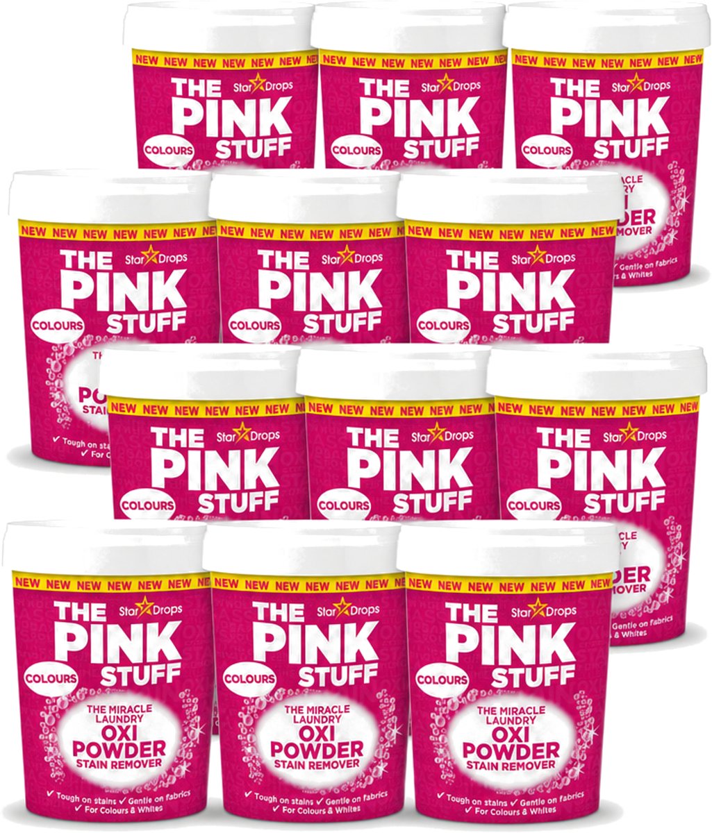 12 x The Pink Stuff - Vlekverwijderaar - Voor Bonte Was - 1kg - Voordeelverpakking - 12 stuks