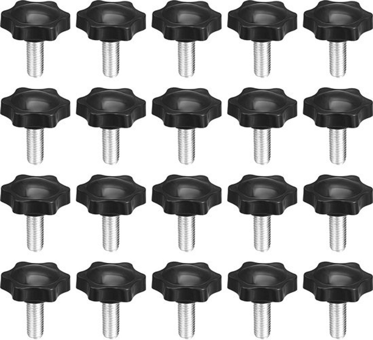 Set van 20 Stervormige Aanscherpingsknoppen M8 x 16 mm voor Machines