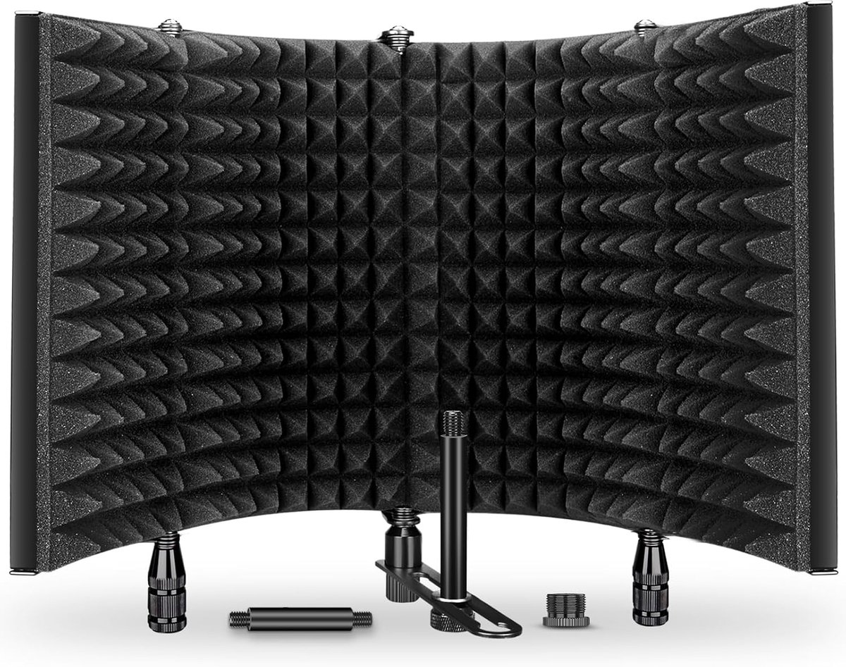 Professionele Studio Opname Microfoon Isolatie Shield, Pop Filter.Geschikt voor Blue Yeti, Sneeuwbal ICE en Elke Condensator Nicrophone Opname Apparatuur (AO-504)