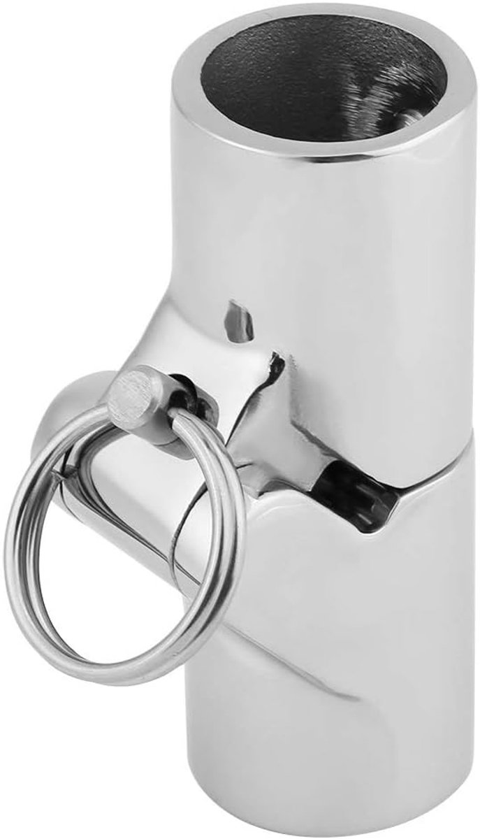 Dailygoods - Bootconnector Marine - Opklapbare draaikoppeling - Roestvrij staal - Zilver - Draadadapter - Geschikt voor buismontage