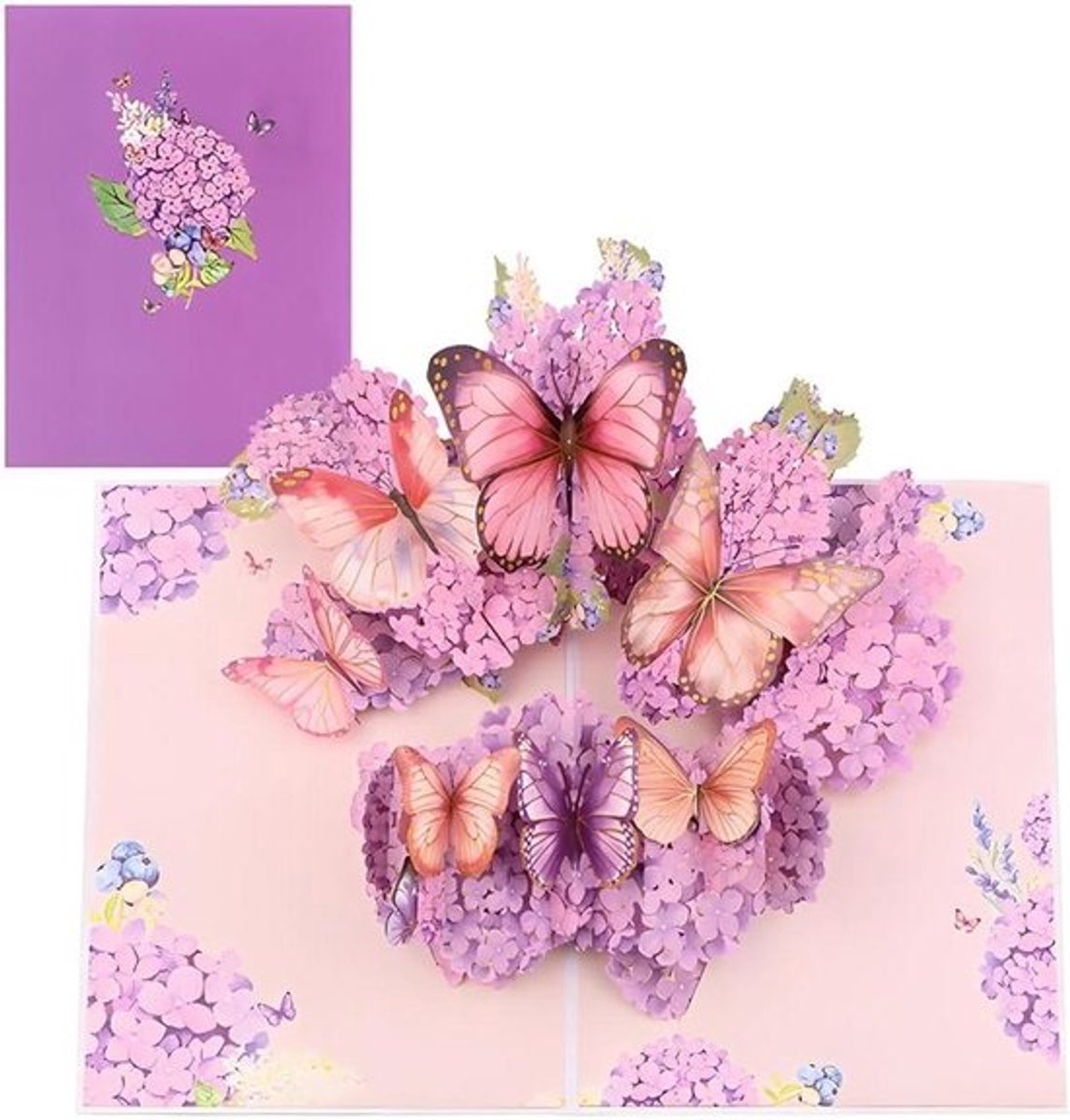 3D Pop-up Kaart - Bloemen Wenskaart - Feestelijke Groeten - Uniek Bloemdesign - 20 x 15 x 1 cm - Multicolor