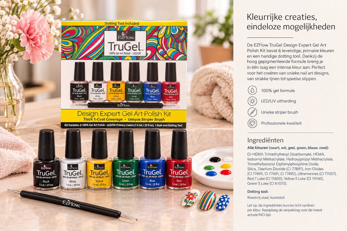 ExFlow TruGel Design Gel Art Polish Kit