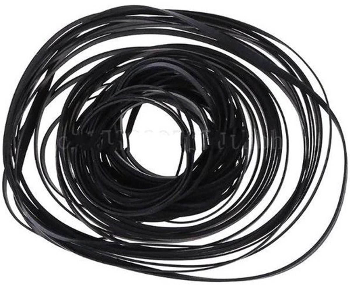 Motorriem Set - Cassette Riemen - Apparaten Repareren - Universele Pasvorm - 4mm Breedte - Zwart