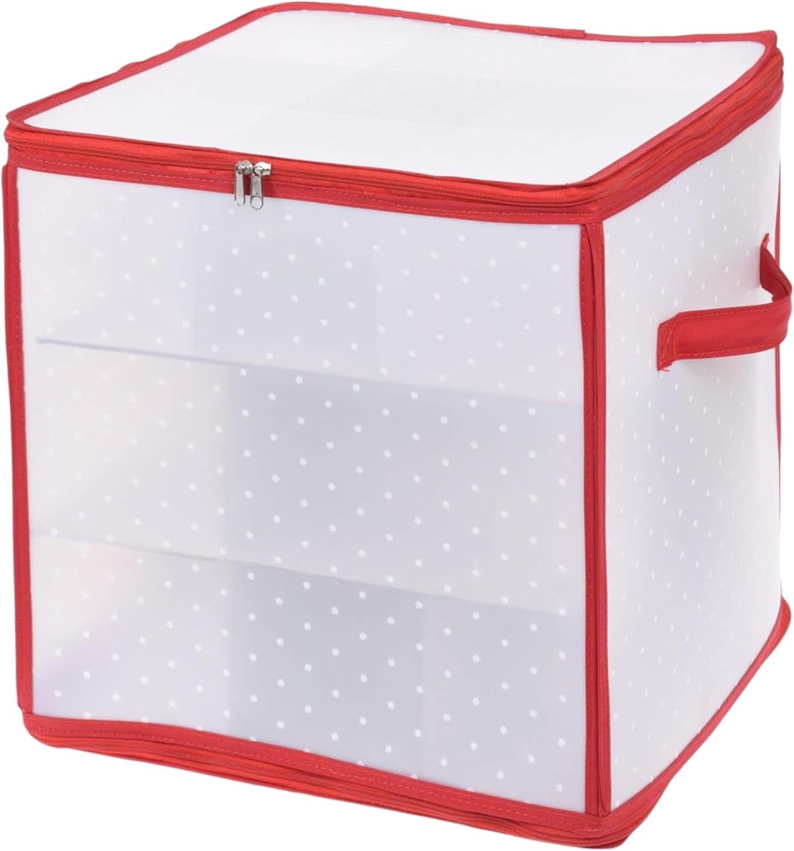 Dailygoods- Opbergdoos - Organizer voor kerstballen - Waterdicht - Flexibel plastic - 31 x 31 x 31 cm - Voor 27 onderdelen - Opbergbox