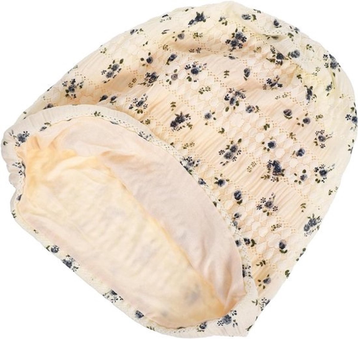 Elastische Haarbonnet - Nachtmuts Slaapmuts - Comfortabel Slapen - Zachte Stretchstof - 29 x 24 cm - Beige