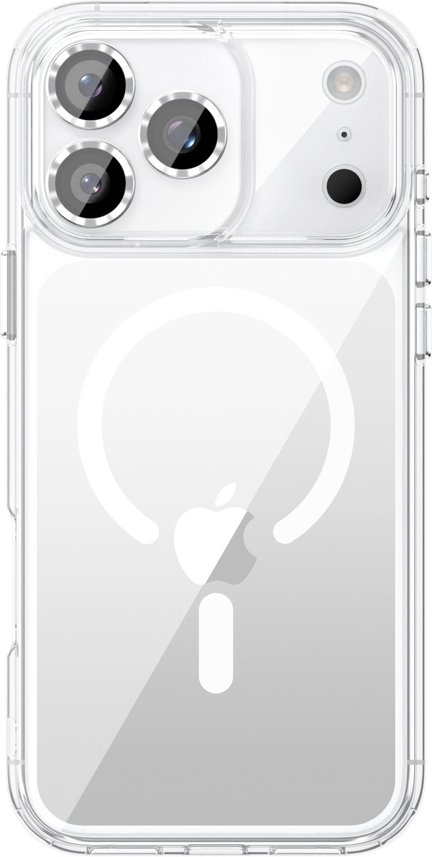 Valenta Doorzichtig Hoesje geschikt voor Apple iPhone 18 Pro | MagSafe Telefoonhoesje Hardcase | Trend Backcover | Geschikt voor Draadloos Opladen met Magnetische Ring | MagSafe Case – Transparant