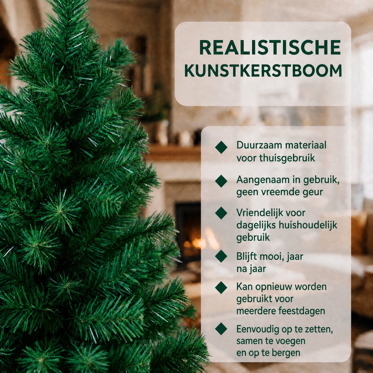Arvioo Kunstkerstboom-180cm-Groen-PVC-Buigbare takken-IJzeren voet – foto 3
