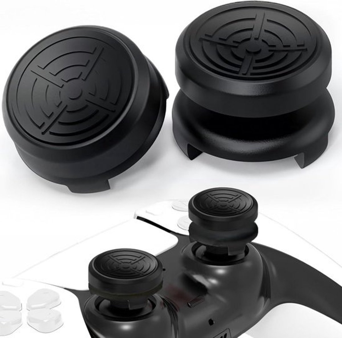 2 Stuks Silicone Thumbstick Grips voor PS4 en PS5 Controllers - Verbeterde Nauwkeurigheid en Comfort