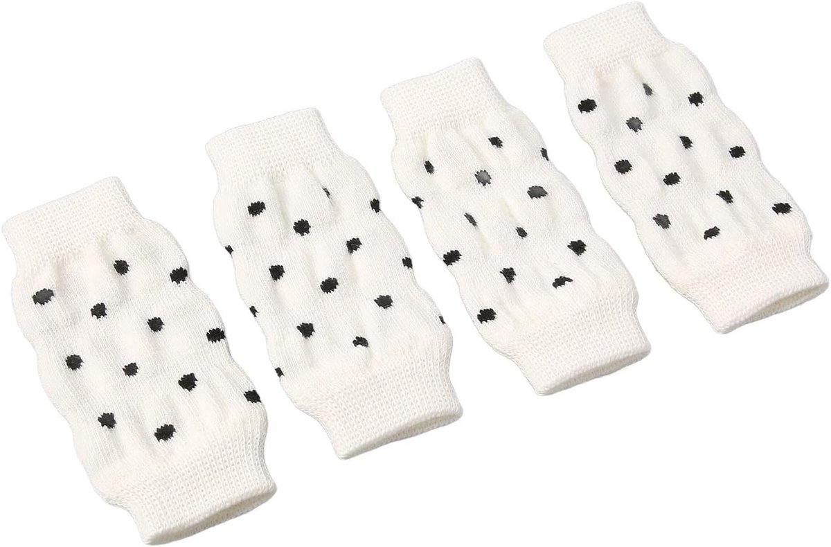 Elleboogbeschermer, 4-Delige Polkadot Beschermende Sokken, Elastische Gewrichtsbescherming voor Hondenbenen, Maat M, Comfortabele Kniebeschermers