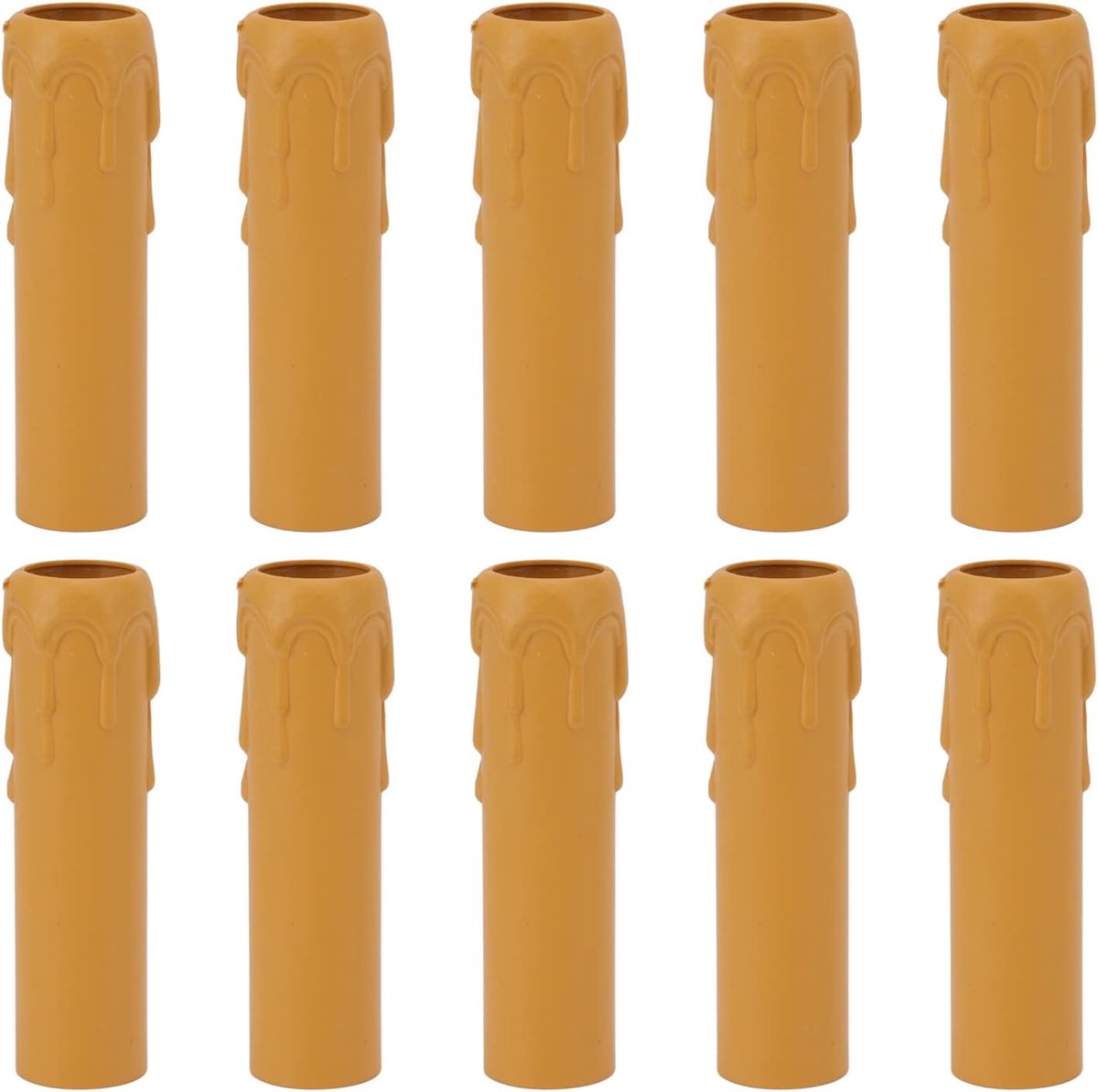 10 Stks Kaars Socket Covers 4 Inch Hoge Kroonluchter Mouwen Lamp Licht Base Houder Kandelaar Base Sockets Voor Verlichting Decoratie (Geel)