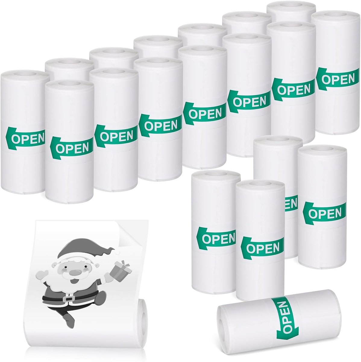 20 rollen mini-thermische printerstickers, zelfklevend printerstickerpapier, 57 x 25 mm, thermisch papier voor de meeste kinderen, instant camera's