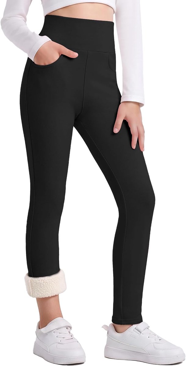 Thermolegging voor meisjes, winter, gevoerd, warm fleece