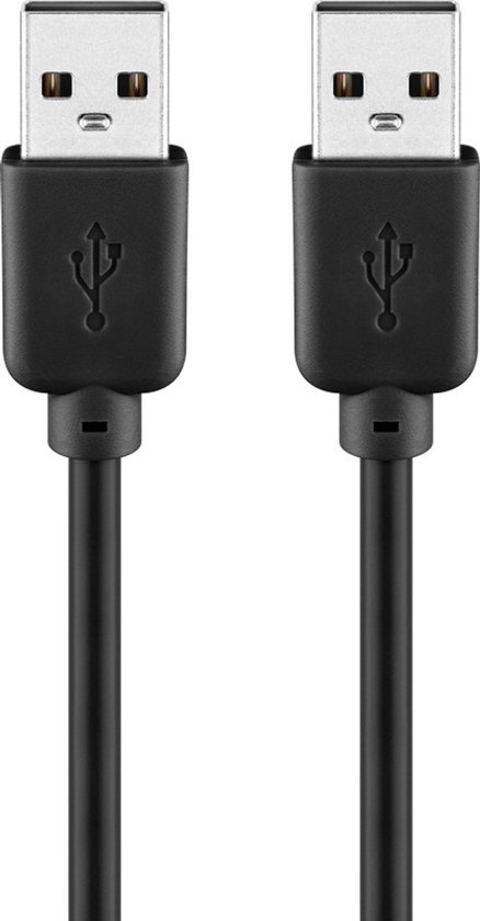 Câble USB vers USB noir Goobay, 3 mètres de long.