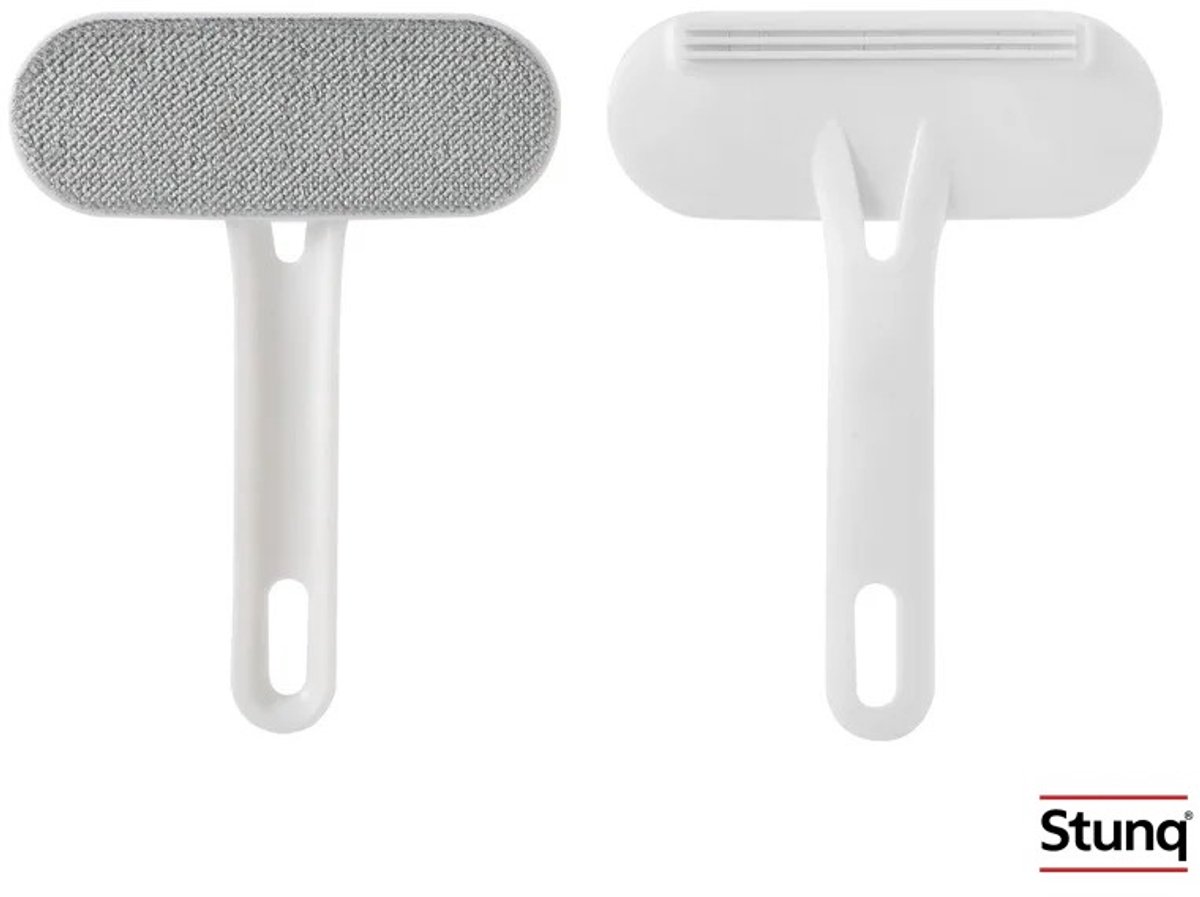 Stunq® Handmatige Pluisverwijderaar voor Kleding – Wit – Pluis- en Haarroller – 14,3 x 18,5 cm