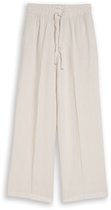 Tom Tailor - Loose fit broek met linnen - Maat 36/32 - taupe white irregular stripe