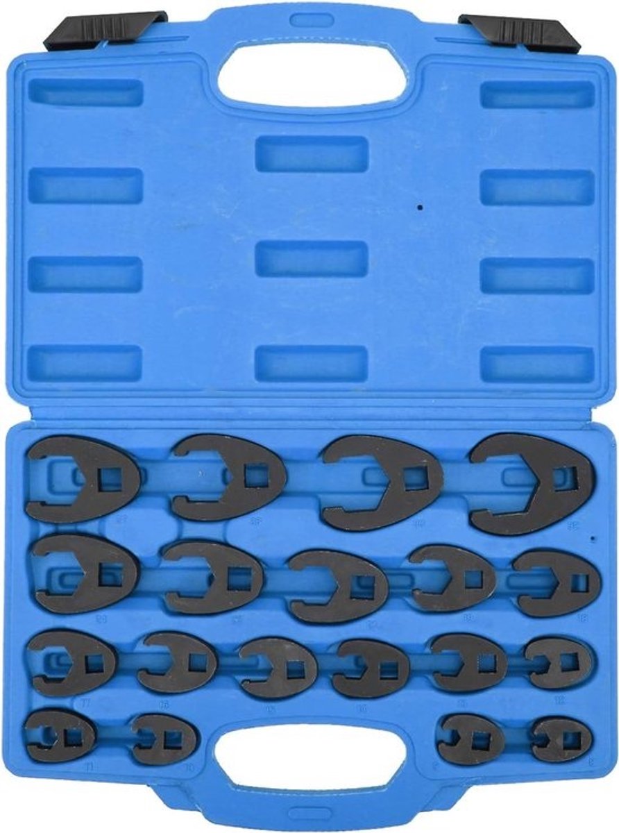 Kraaienvoetsleutel Set - Metrische Sleutels - Voertuig Service - Chroom-Molybdeen Staal - 8-32 mm - Blauw