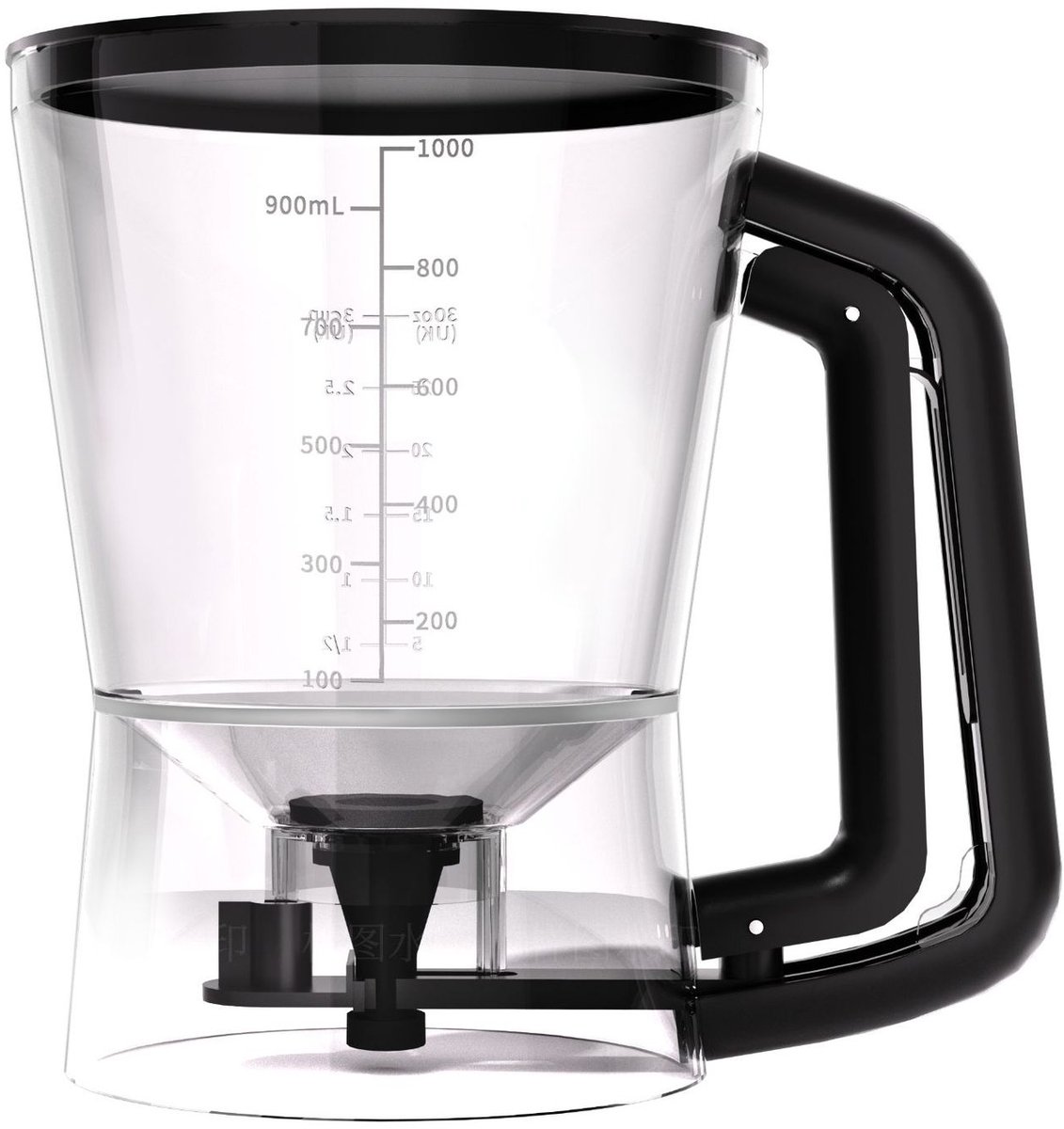 YAGXIG Precisiebeslagdispenser - Cakebeslagscheider - Handmatige doseertrechter - Gemakkelijk in te knijpen handvat - Onmisbaar keukenhulpmiddel - Geschikt voor cupcakes, crêpes, muffins en wafels - 1000 ml