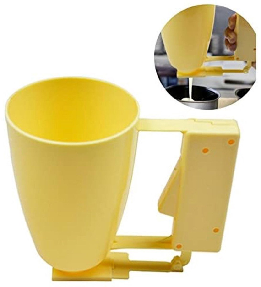 YAGXIG Handmatige pannenkoekenbeslagdispenser - Handmatige beslagmaker - Taartcrèmedispenser - Pannenkoekendispensertrechter - Taartbeslagdispenser - Wafelmixtrechter - 2-pack