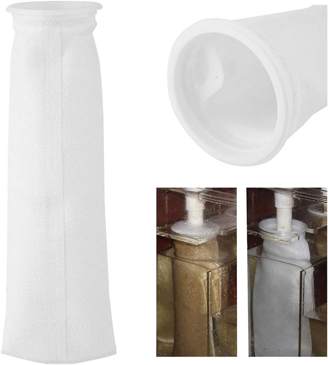 Dailygoods - Aquariumfiltersok - Herbruikbare filterzakken - Sterk vuilblokkerend vermogen - 10,5 cm ring - Duurzaam en effectief - Geschikt voor aqua