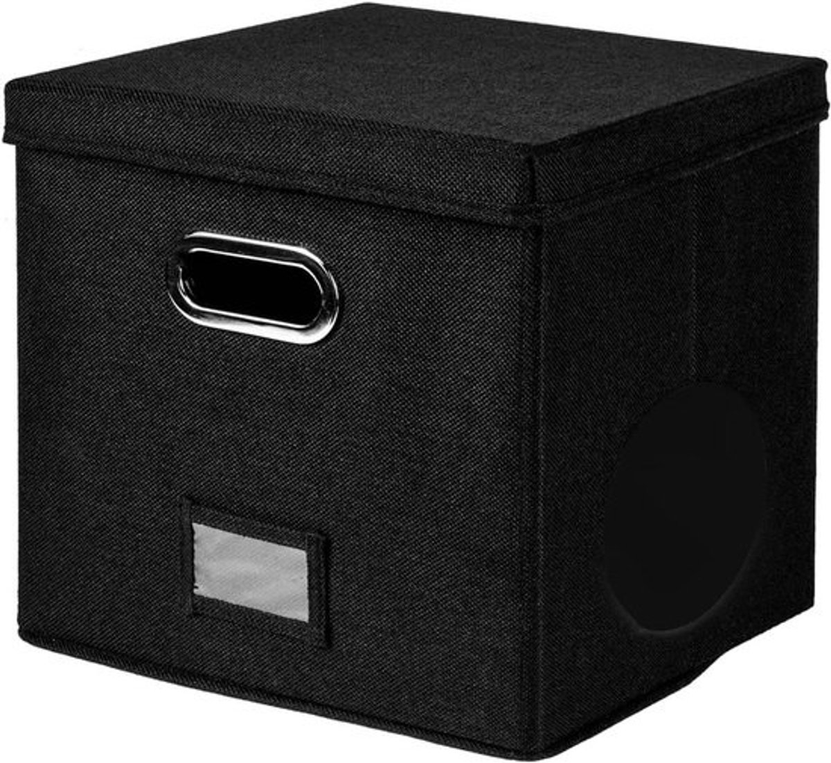 Vinyl Platenkoffer - Opslagbox Albums - Verzameling Organiseren - Met Tag Systeem - Voor 12 Inch - Zwart