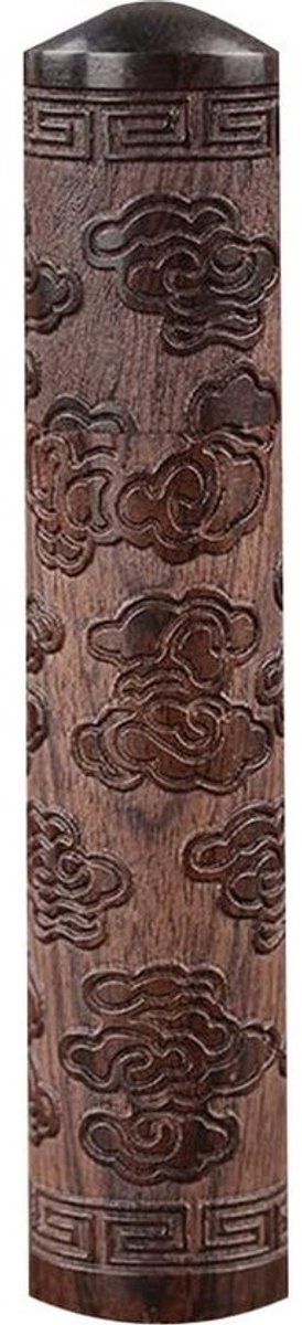 Tandenstoker Houder - Draagbare Houten Case - Tafeldecoratie - Uniek Vintage Ontwerp - 8.9 x 1.8 cm - Houtkleur