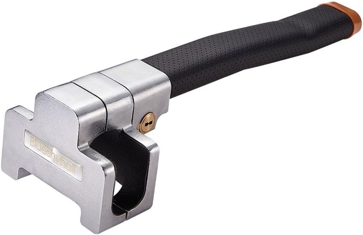 Dailygoods - Stuurwielslot voor Auto - Diefstalbeveiliging - Zwart - Met Sleutel - Veilig en Sterk - Anti-Diefstal Mechanisme