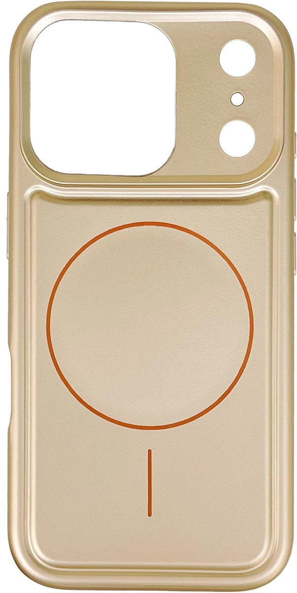 Casemania Hoesje Geschikt voor Apple iPhone 18 Pro - Metallic Goud - Matte Siliconen Back Cover - Geschikt voor MagSafe