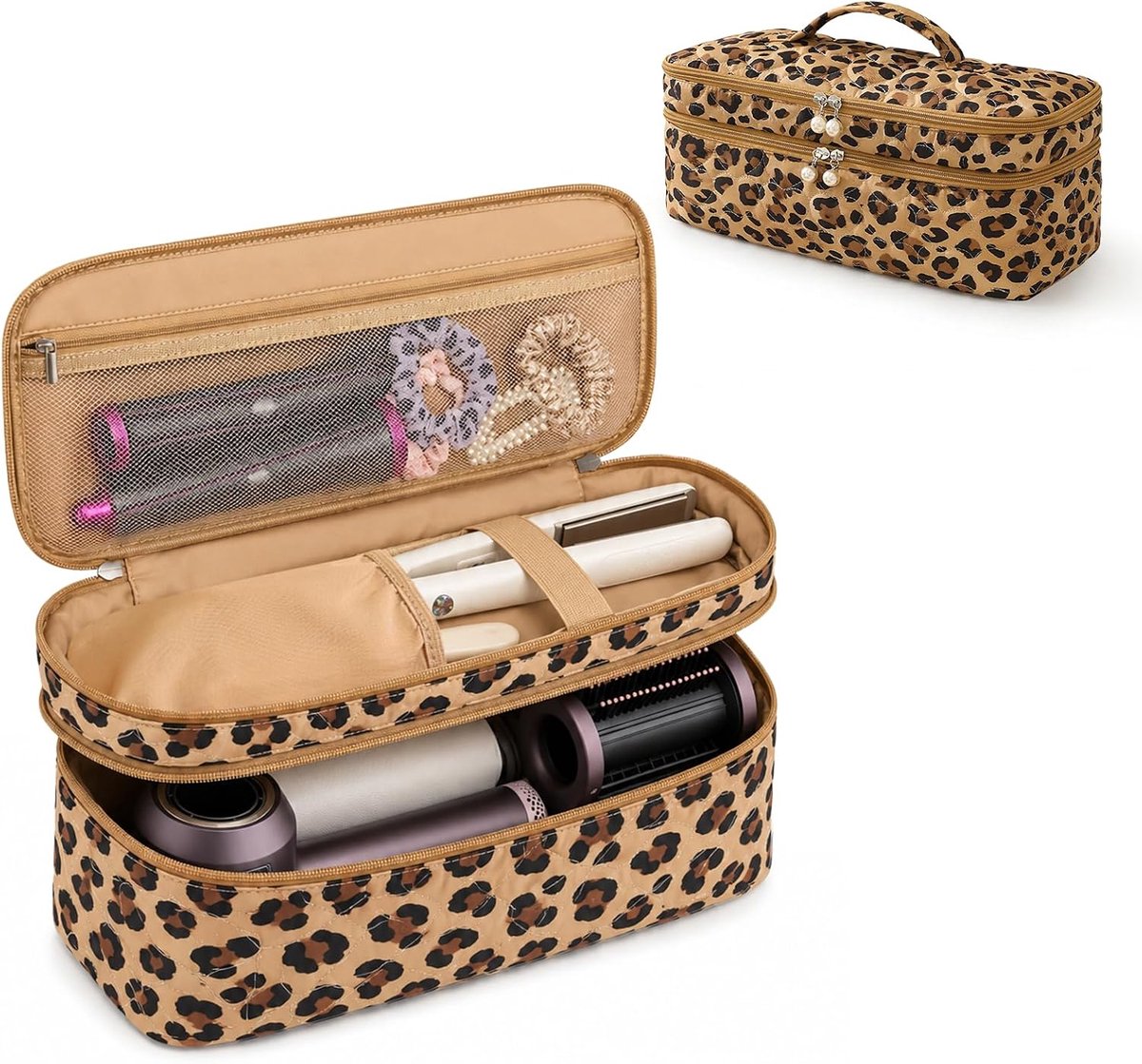 Opbergtas voor haardroger - Voor onderweg - Praktische uitvoering voor gericht en overzichtelijk gebruik - Eenvoudig op te bergen bij verzorgingsproducten en accessoires - Voor een nette toepassing - Praktisch vormgegeven - Met functioneel ontwerp